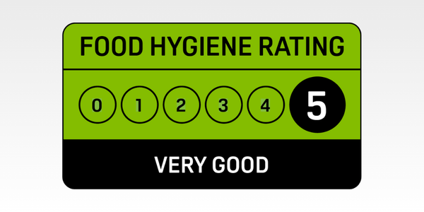 We’ve Achieved a Food Hygiene Rating of 5!
